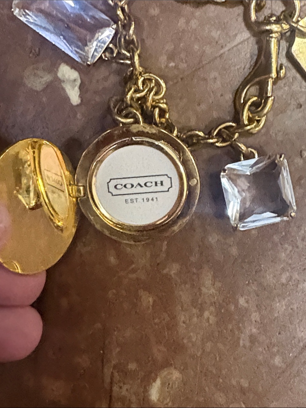 Coach Charm Bracelet Chunky VTG Gold - Picture 4 of 6